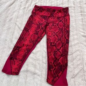 Lululemon snakeskin pants, red